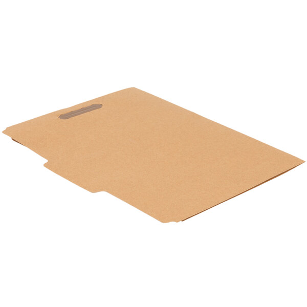 A brown Pendaflex letter size fastener folder with 2 fasteners.