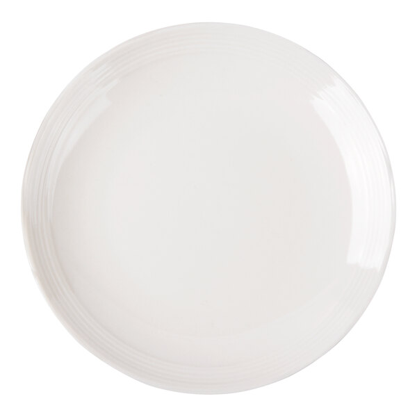 Bon Chef Circles 6" White Porcelain Bread and Butter Plate - 36/Case