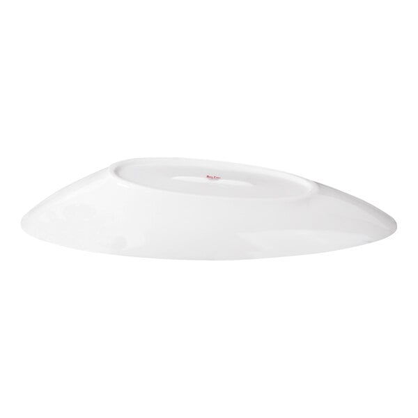 Bon Chef Slanted Oval 26 oz. White Porcelain Bowl - 6/Case