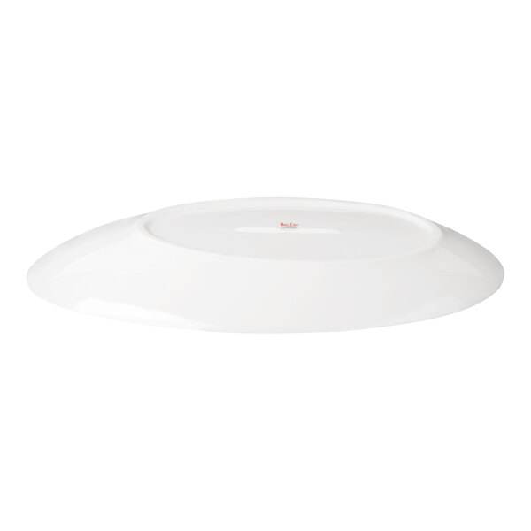 Bon Chef Slanted Oval 18" x 10 5/8" White Porcelain Plate - 6/Pack