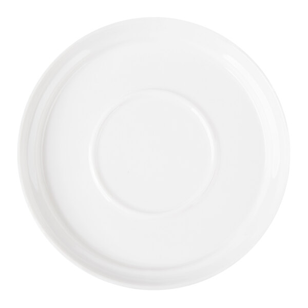 Bon Chef Mid Century 6" White Porcelain Saucer - 36/Case