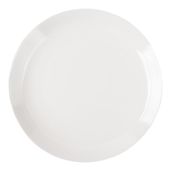 Bon Chef Circles 11" White Porcelain Dinner Plate - 18/Case