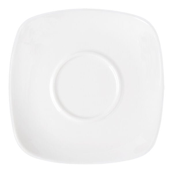 Bon Chef Globe 6" x 6" White Porcelain Saucer - 36/Case