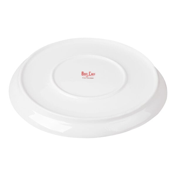Bon Chef Mid Century 8" White Porcelain Plate - 36/Case