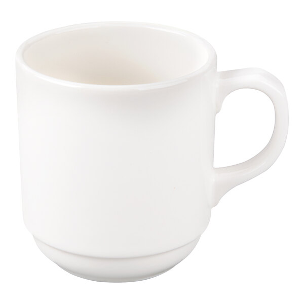 Bon Chef Circles 10 oz. White Porcelain Cup - 36/Case