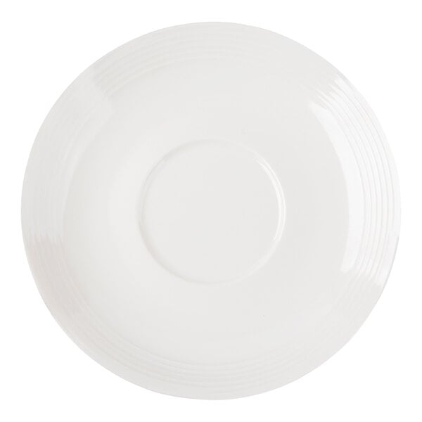 Bon Chef Circles 6" White Porcelain Saucer - 36/Case