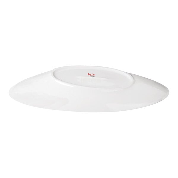 Bon Chef Slanted Oval 16 oz. White Porcelain Bowl - 12/Case