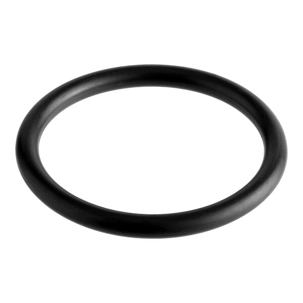 A black round rubber O-ring.