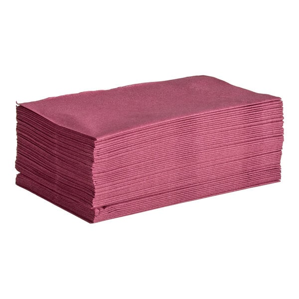 Choice 15" x 17" Burgundy 2-Ply Customizable Paper Dinner Napkin - 1,000/Case