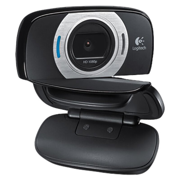 A black Logitech C615 webcam with a black and silver lens.