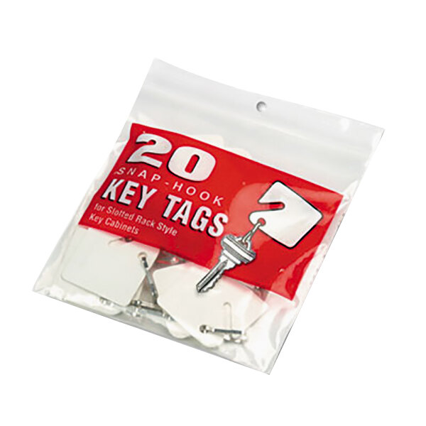 Steelmaster 201300006 1 1/2" x 1 1/2" White Plastic Slotted Rack Key ...