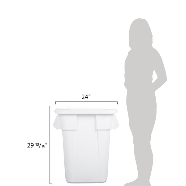 Brute Square Lid White 40 Gallon