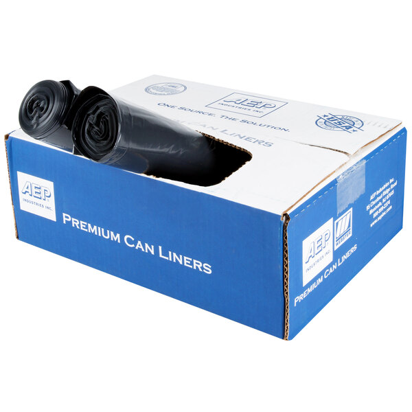 40 x 46 RetailSource L124046CC125 Can Liners 0.7 mil//40 gal Capacity Clear Pack of 125