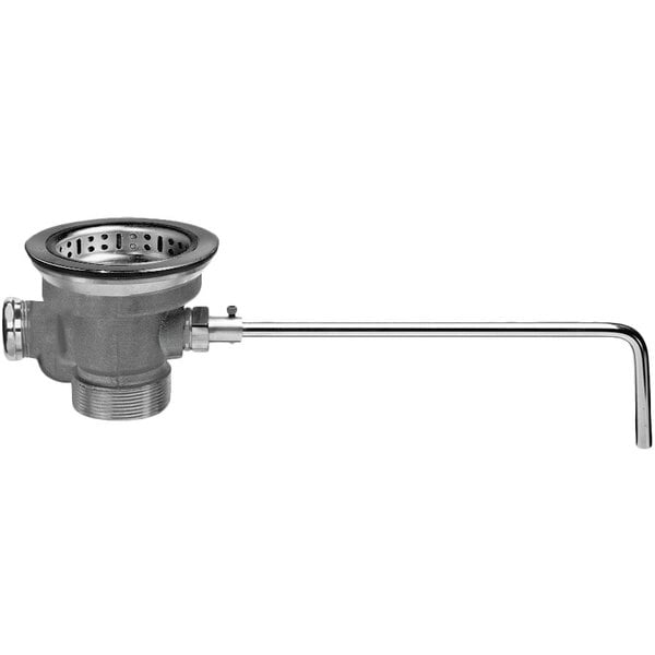 A Fisher chrome twist handle waste valve with basket strainer.