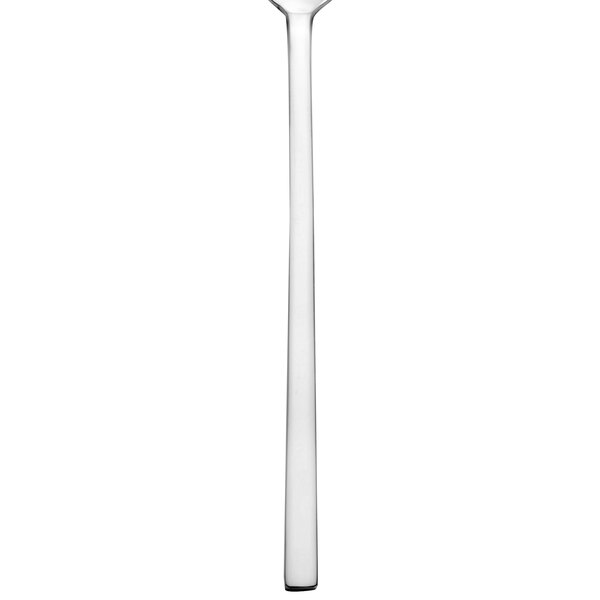A stainless steel Walco iced tea spoon with a silver tip.