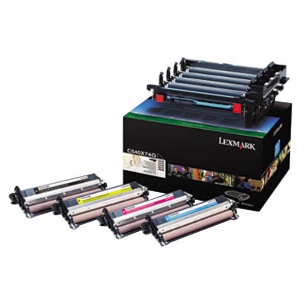 Lexmark C540X74G Assorted Color Laser Printer Developer Unit Set