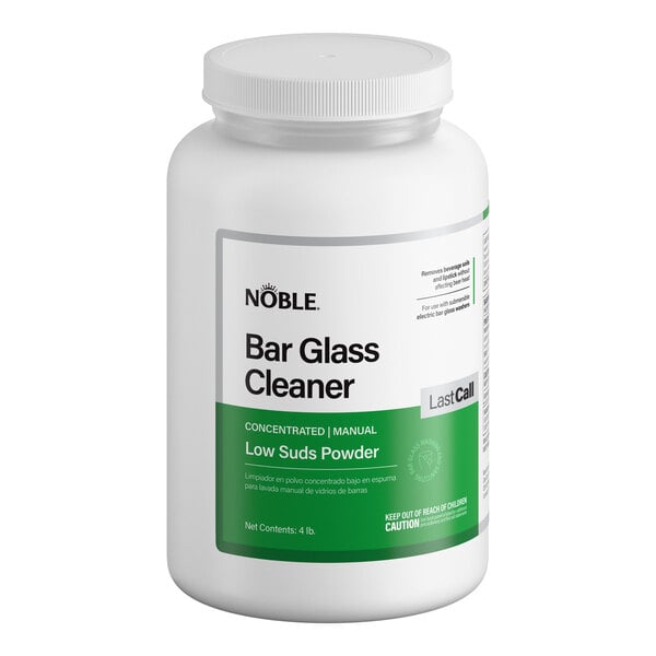Noble 4 lb. / 64 oz. Last Call Concentrated Low Suds Powdered Bar Glass Cleaner