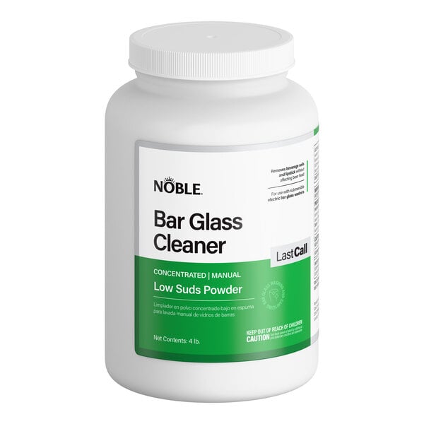 Noble 4 lb. / 64 oz. Last Call Concentrated Low Suds Powdered Bar Glass Cleaner