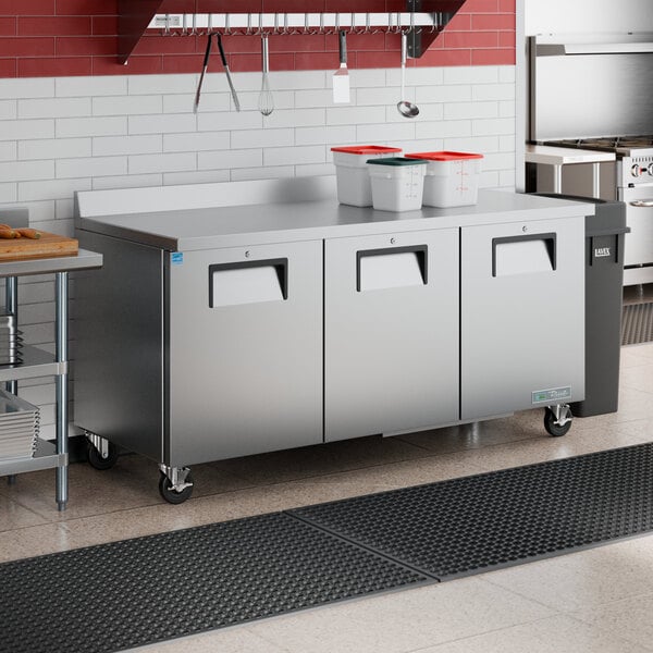 True TWT-72-HC 72 3/8" Worktop Refrigerator with 3 9/16" Backsplash