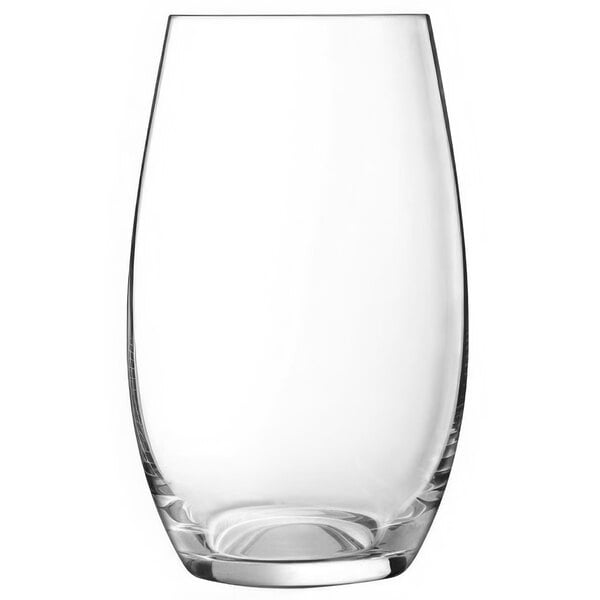 A clear highball glass by Chef & Sommelier on a white background.