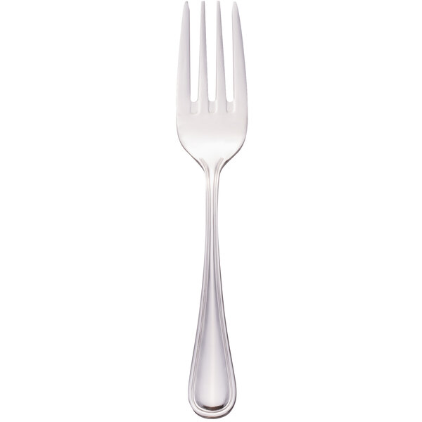 A close-up of a Walco Pacific Rim salad fork with a silver handle.