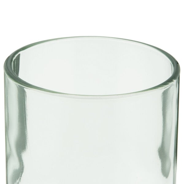 A close-up of a Libbey Spanish Green wine tumbler.