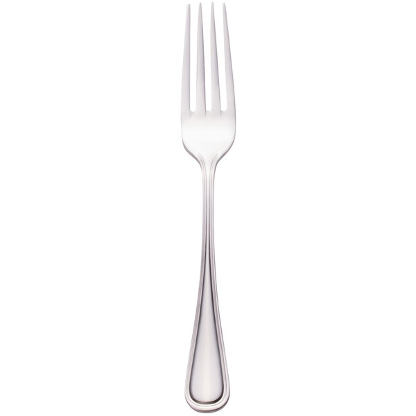 A close-up of a Walco Pacific Rim stainless steel table fork with a silver handle.