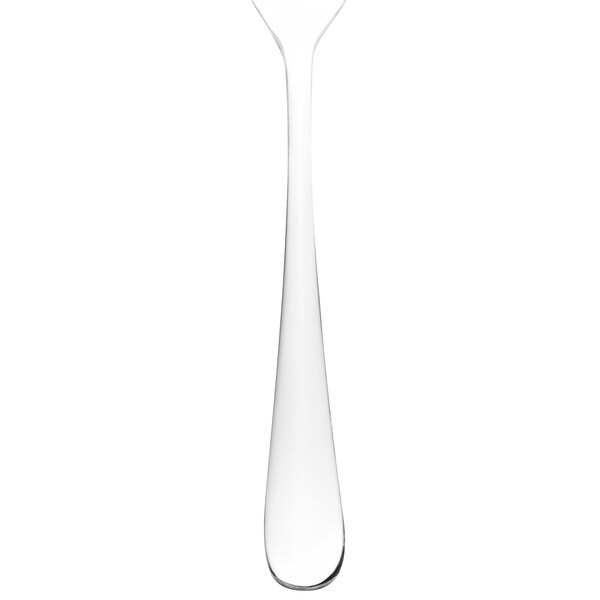 A Walco stainless steel cocktail fork with a white background.