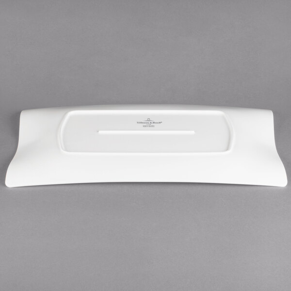 A white rectangular Villeroy & Boch porcelain platter.