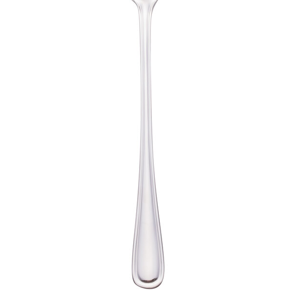 A Walco stainless steel iced tea spoon with a white handle and a silver spoon.