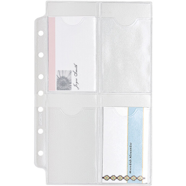 DayTimer 87225 5 1/2" x 8 1/2" Loose leaf Planner Business Card Holder