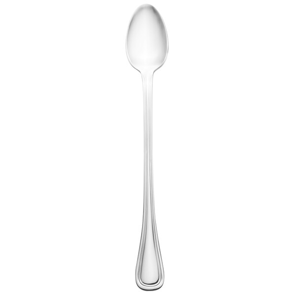A silver Walco Lisbon iced tea spoon.