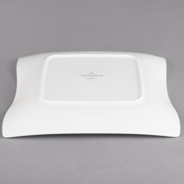 A white square Villeroy & Boch porcelain plate.