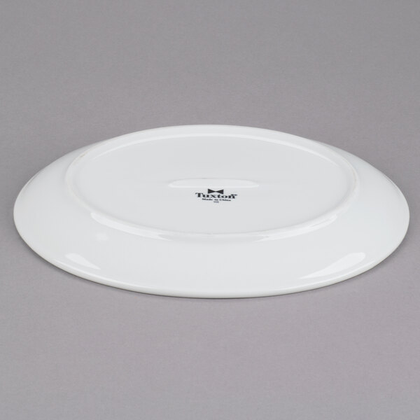 A white Tuxton Florence china platter.