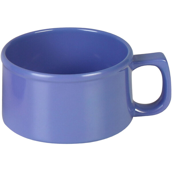 Thunder Group CR9016BU 10 oz. Purple Melamine Soup Mug with Handle 12/Pack