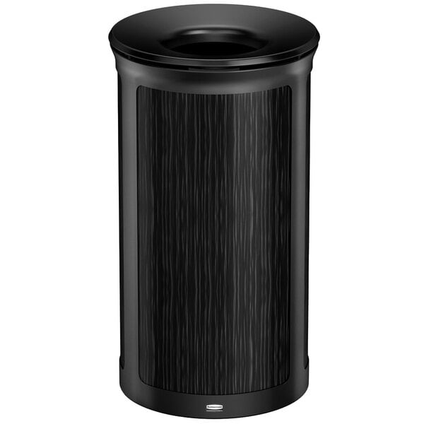 Rubbermaid 1970197 Enhance 33 Gallon Ebony Round Trash Can with Jet ...