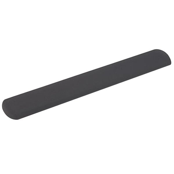 An Innovera gray gel rectangular wrist rest.