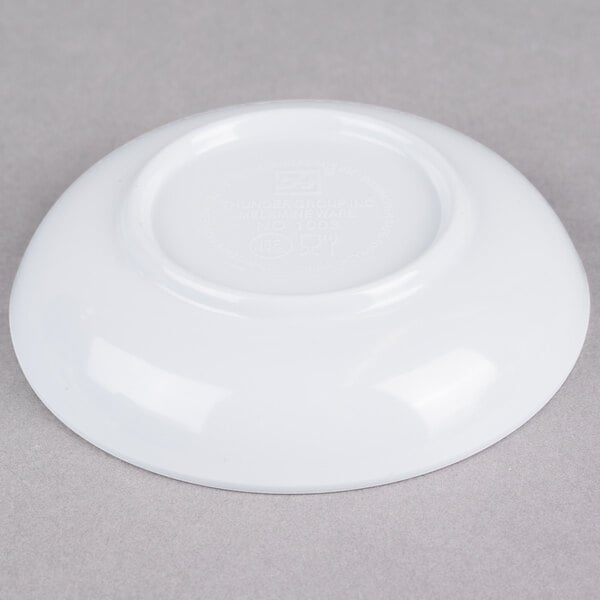 A white Thunder Group coupe sauce dish.