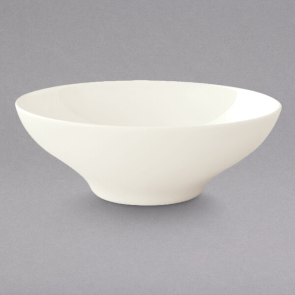 A white Villeroy & Boch bone porcelain dip bowl.