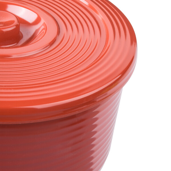 72 oz. Red Plastic Rice Container with Lid