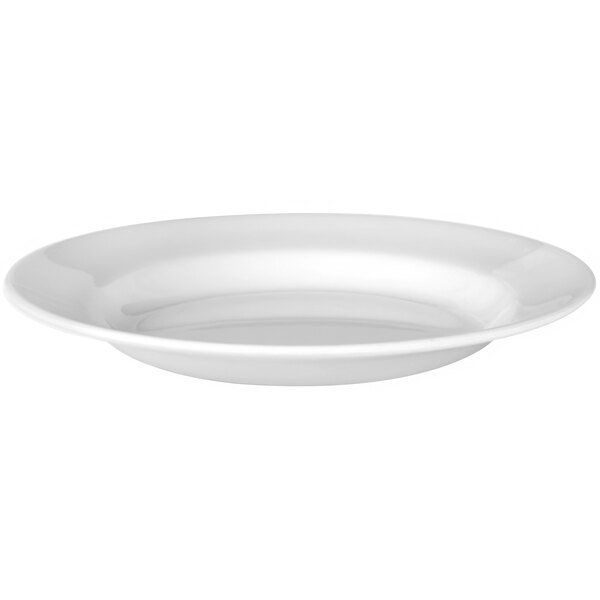 A white Thunder Group melamine soup plate with a wide, round rim.