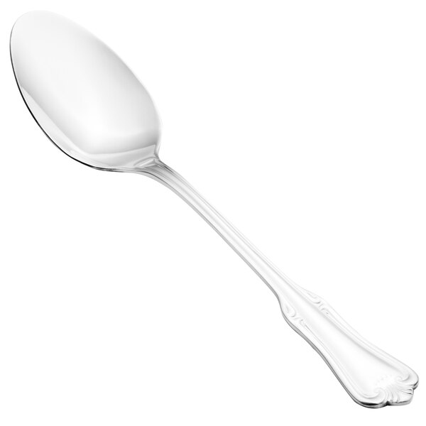 A Walco Barony stainless steel serving spoon with a silver handle.
