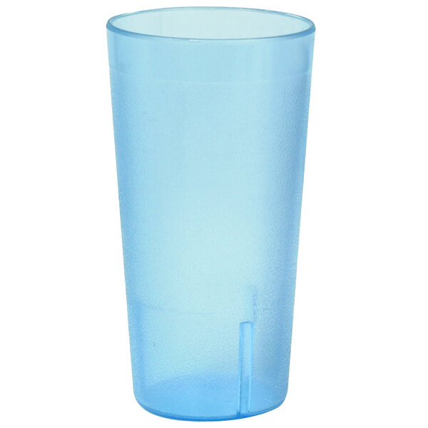 16 oz. Blue SAN Plastic Pebbled Tumbler - 12/Pack