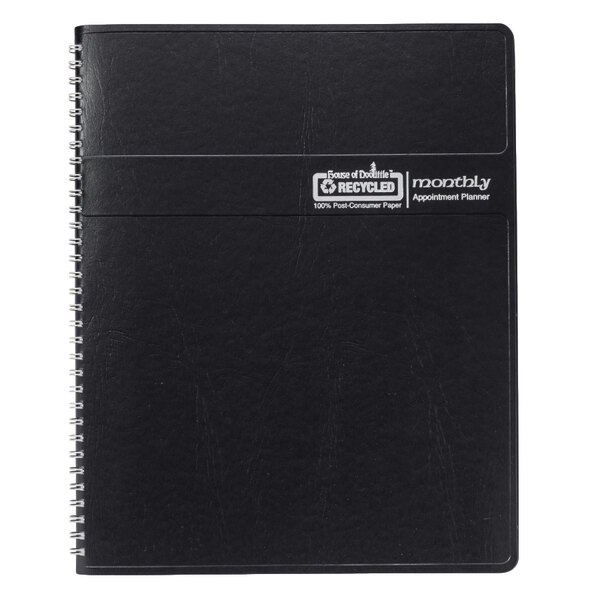 A black House of Doolittle appointment book with a white logo on the cover.