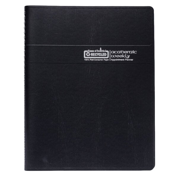 A black notebook with white writing that says "House of Doolittle 2023-2024"