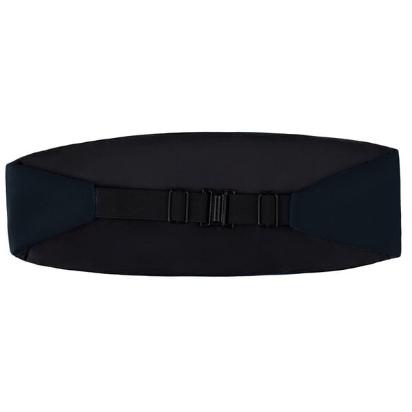 A black adjustable cummerbund strap with a black metal buckle.