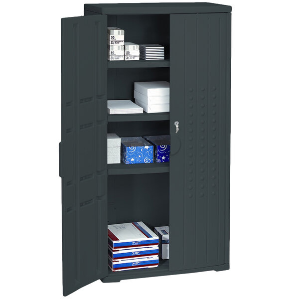 Iceberg 92551 Officeworks 33 X 18 X 66 Black Resin Storage Cabinet