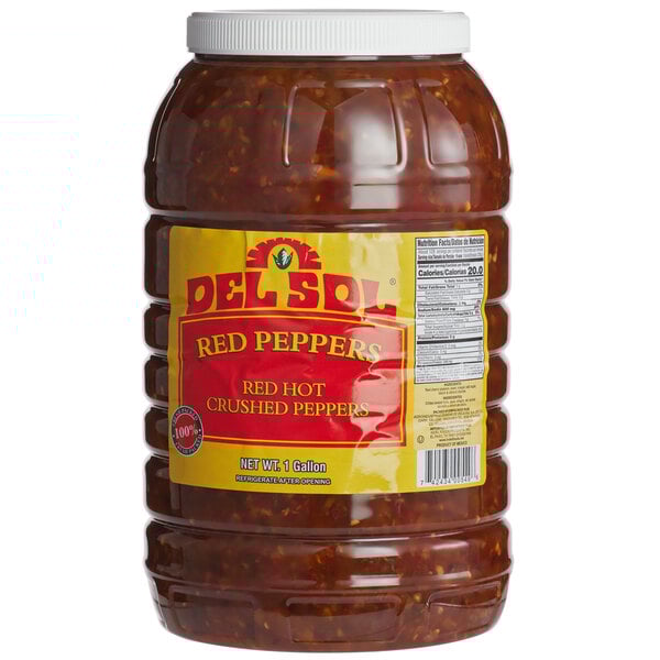 A jar of Del Sol red pepper relish.