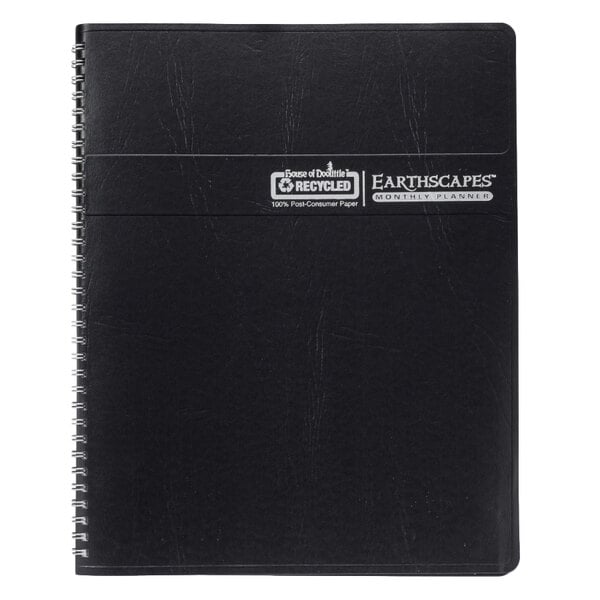 A black House of Doolittle appointment book with a white logo on it.
