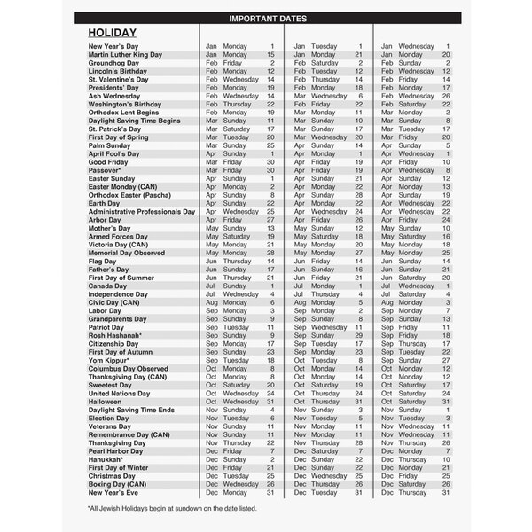 A House of Doolittle 2024 weekly appointment book with black pages showing dates and days.
